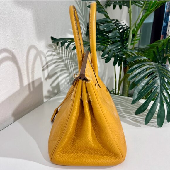 Hermes Birkin 30 Jaune D'or Clemence - Picture 2 of 16